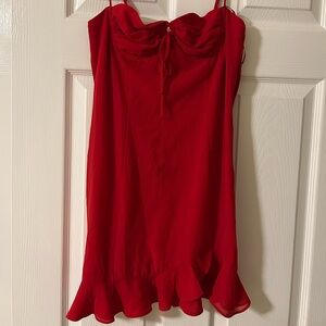 Red Spaghetti Strap Dress